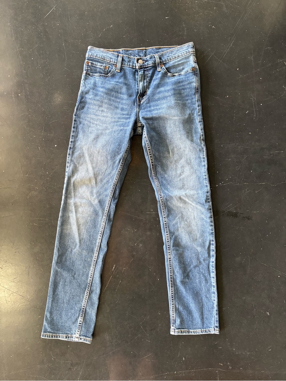 Men's Blue Slim Straight Jeans